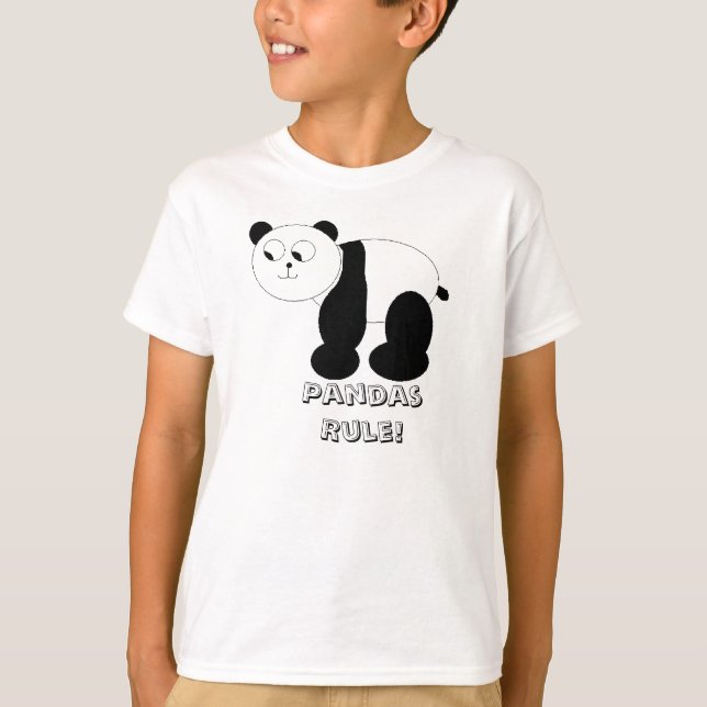 "Härskar Pandas!", BarnT-tröja Tee Shirt (Framsida)