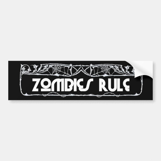 "Härskar Zombies" bildekalet Bildekal (Framsidan)
