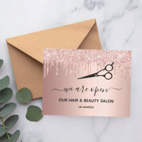 Hårskönhetssalon ro guld glitter dropp