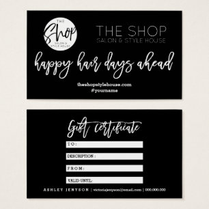 Hårskript, elegant typografi, presentcertifikat visitkort