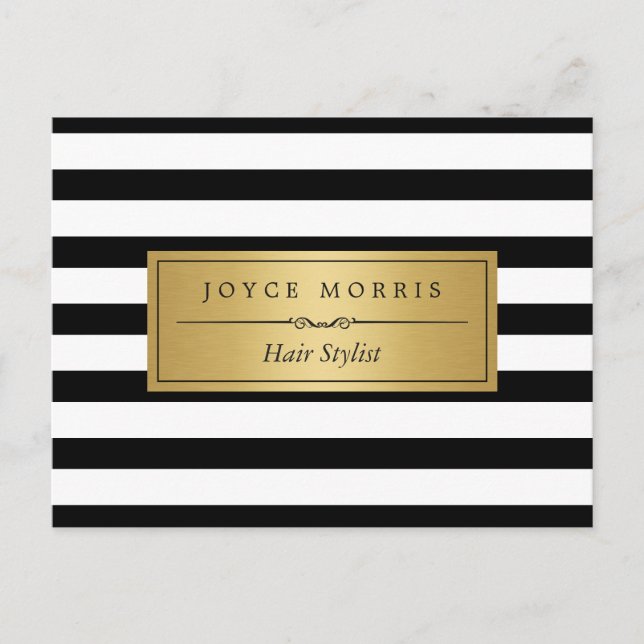 Hårslista - Klassiskt svart vitt Rand Vykort (Framsida)