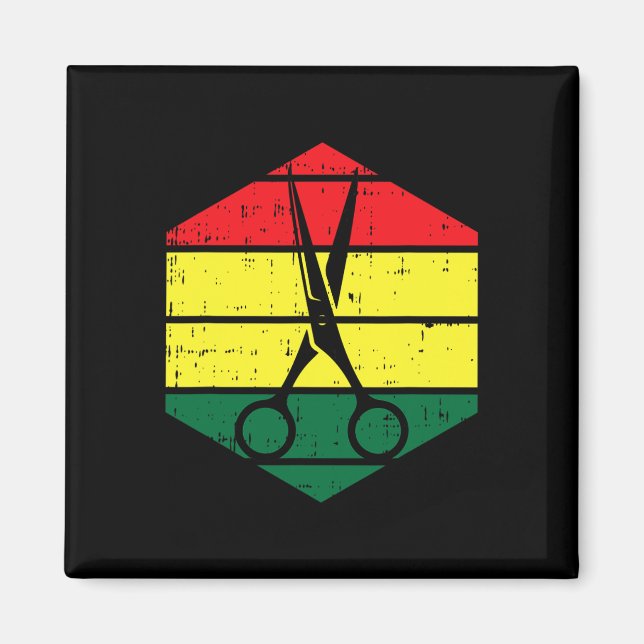 Hårstidslist Junetonde Blm Black History Hairdres Magnet (Framsidan)
