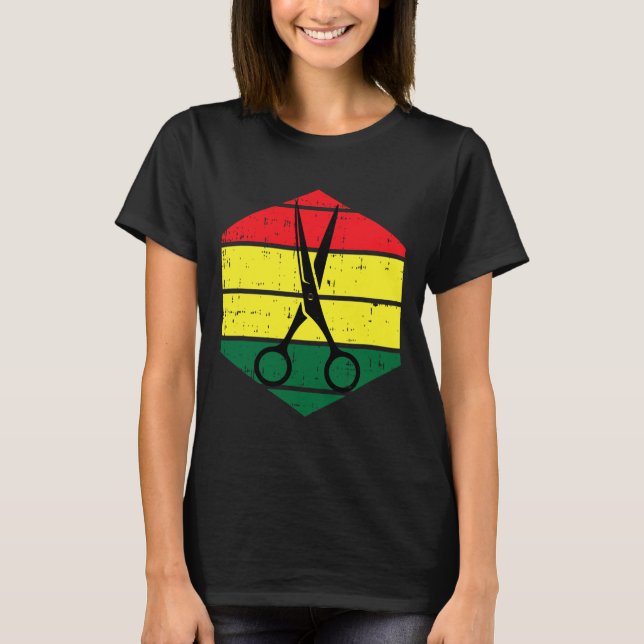 Hårstidslist Junetonde Blm Black History Hairdres T Shirt (Framsida)