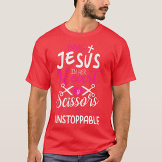 Hårstidslistor ger Jesus i hjärtsax i handen T Shirt
