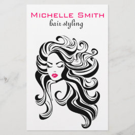 Hårstidstillägg för svartvit Vågigt i elegant  hår Flygblad