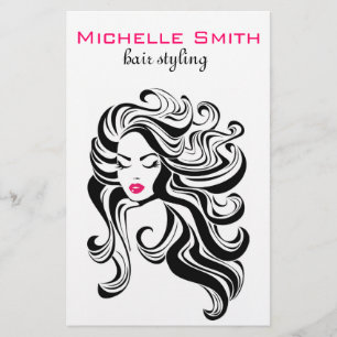 Hårstidstillägg för svartvit Vågigt i elegant  hår Flygblad