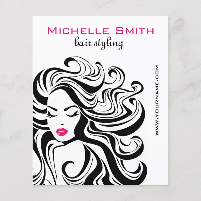 Hårstidstillägg för svartvit Vågigt i elegant  hår Flygblad (Framsidan)