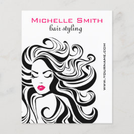 Hårstidstillägg för svartvit Vågigt i elegant  hår Flygblad