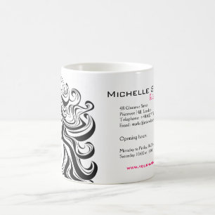 Hårstidstillägg för svartvit Vågigt i elegant hår Kaffemugg
