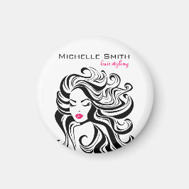 Hårstidstillägg för svartvit Vågigt i elegant  hår Magnet