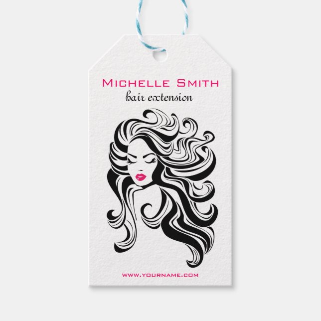 Hårstidstillägg för svartvit Vågigt i elegant  hår Presentetikett (Framsidan)