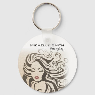 Hårstift Hårstidsförlängningar Curly Hair Sepia Re Nyckelring