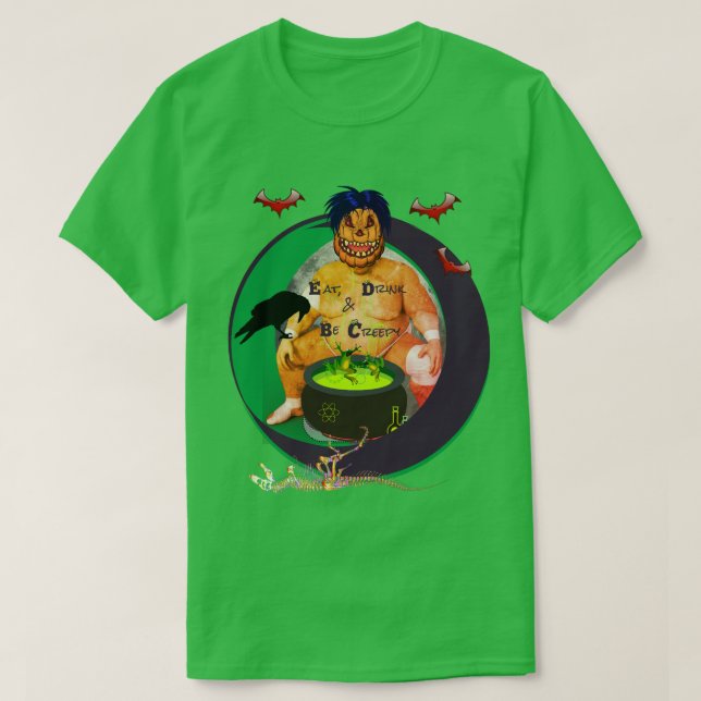 HårStigning Grönt T Shirt (Design framsida)
