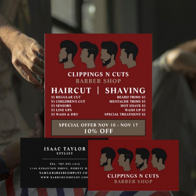 Hårstilar, Manar Barbers Reklamation Flygblad (Skapare uppladdad)