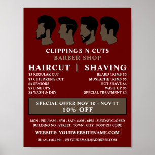 Hårstilar, Manar Barbers Reklamation Poster