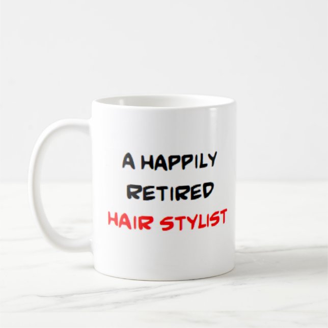 Hårstilist pensionerad kaffemugg (Vänster)
