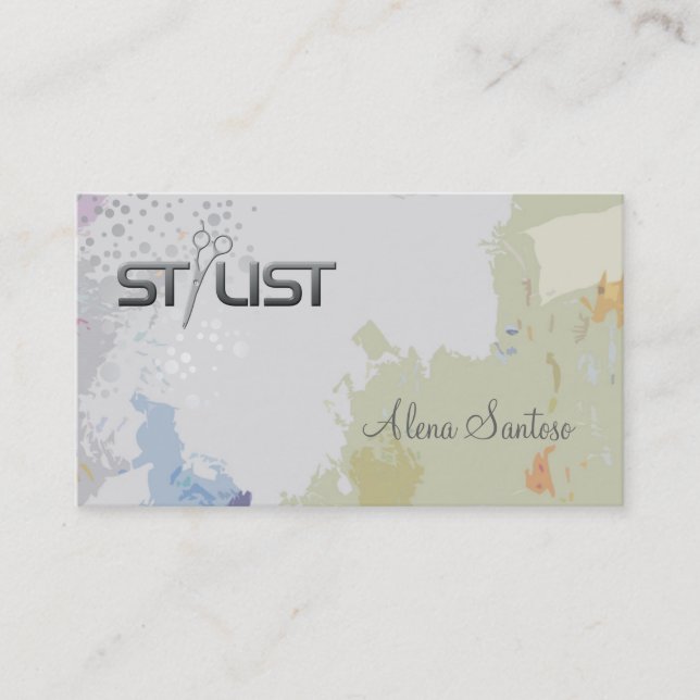 Hårstilslista, Logotyp Visitkort (Framsida)