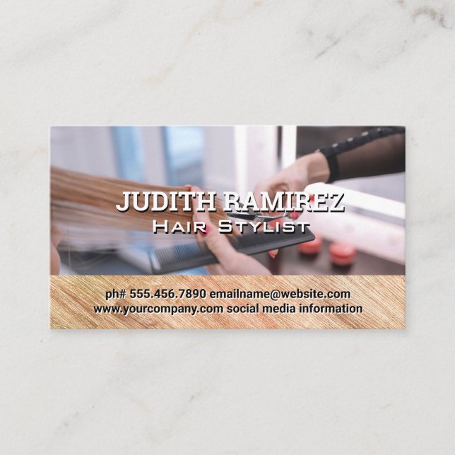 Hårstilt skärande hårkors tidsbeställning kort (Framsida)