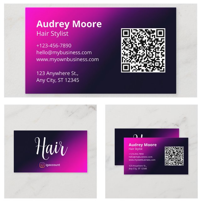 Hårstylist Frisörer Modern Visitkort (Hair Stylist Hairdressers Modern Business Card
)