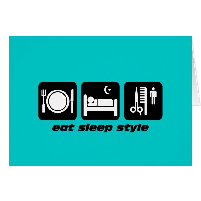 Hårstylist Hälsningskort (Framsidan Horizontal)