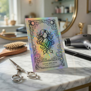 Hårstylist Holografisk sminkartist Visitkort