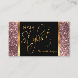 Hårstylist i ett dammigt roglitter visitkort