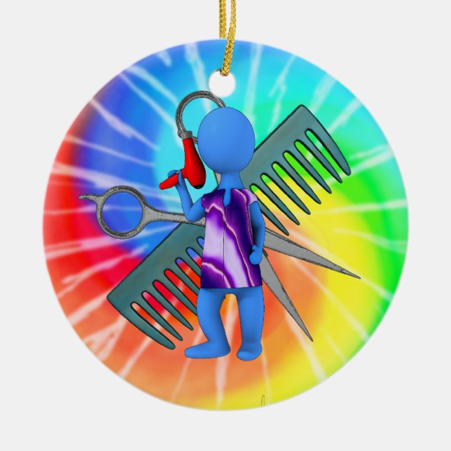 Hårstylist Julgransprydnad Keramik (Framsidan)