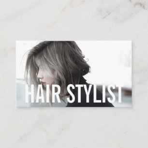 Hårstylist modern foto visitkort