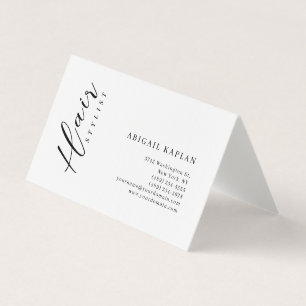 Hårstylist Modern Minimalist Elegant Enkel Visitkort