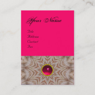 HÅRSTYLIST monogram, röd rosa rubin, svart Visitkort