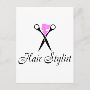 Hårstylist (Rosa/sax) Vykort