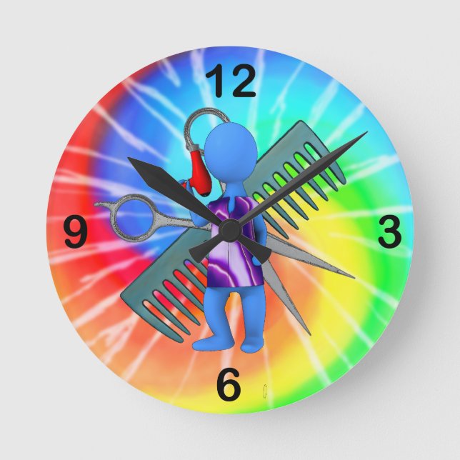 Hårstylist Rund Klocka (Framsida)