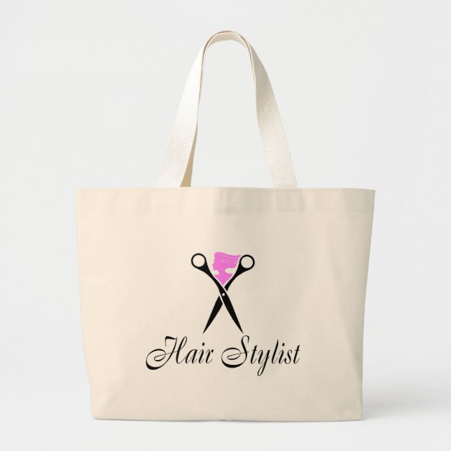 Hårstylist (sax/rosor) jumbo tygkasse (Framsidan)