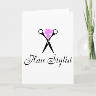Hårstylist (saxar/Rosa) Helgkort