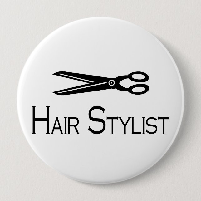 Hårstylist (saxen) knapp (Framsida)