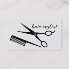 Hårstylist - Silver och svart Visitkort