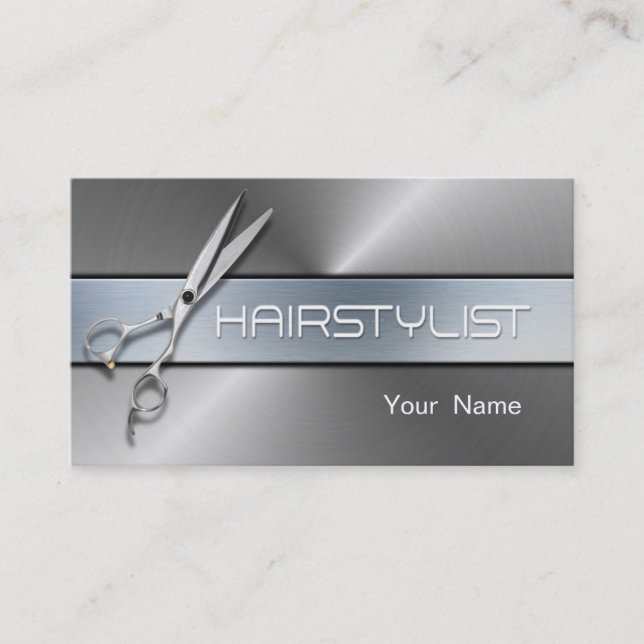 Hårstylist - sminkkonstnär visitkort (Framsida)