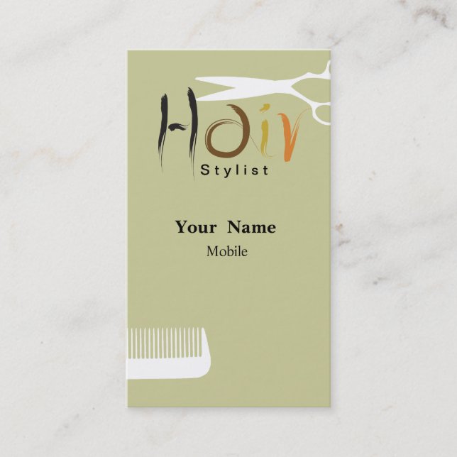 Hårstylist Visitkort (Framsida)