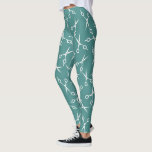 Hårstylisten Scissor modern turkos för mönster Leggings<br><div class="desc">Hårstylisten Scissor modern turkosdamasker för mönster.</div>