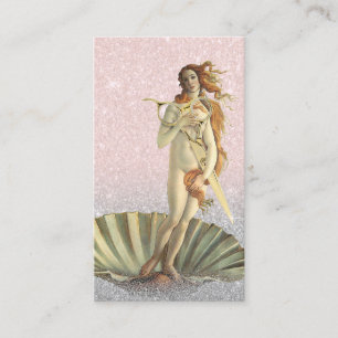 Hårstylisten Venus & guld Scissor den rodna rosa Visitkort