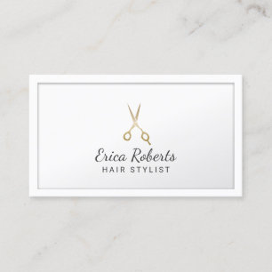 Hårstylistguld Scissor den minsta skönhetsalonge Visitkort