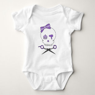 Hårstylistskallen & Scissor Crossbones - lilor Tee