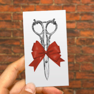 Hårstylistvintage Scissor & bugar hårsalongen Visitkort