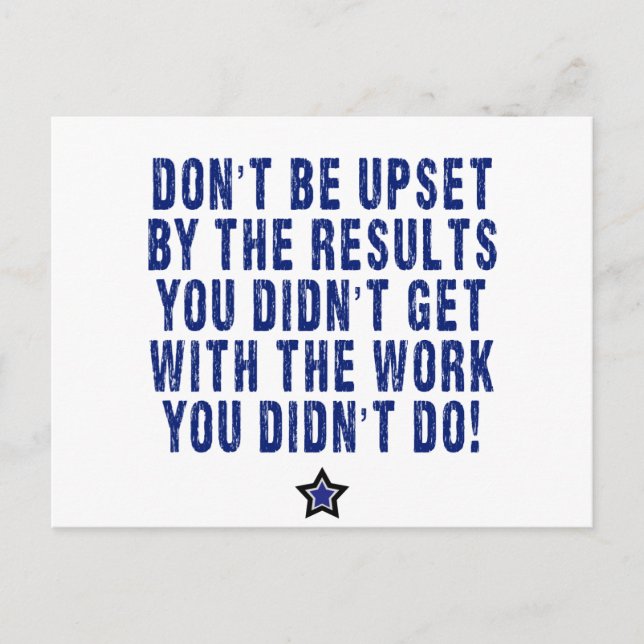 Hårt arbete, ansträngning, Betalar! Vykort (Framsida)