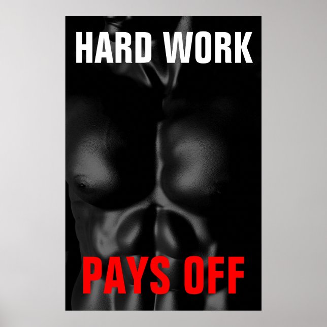 Hårt arbete Betalar av boendeutbildning Poster (Framsidan)