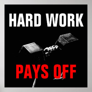 Hårt arbete Betalar av boendeutbildning Poster