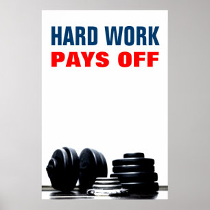 Hårt arbete Betalar av boendeutbildning Poster