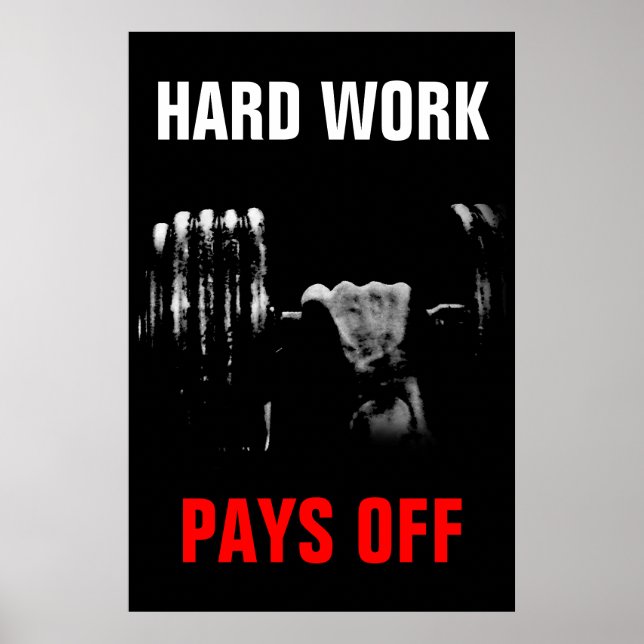 Hårt arbete Betalar av boendeutbildning Poster (Framsidan)