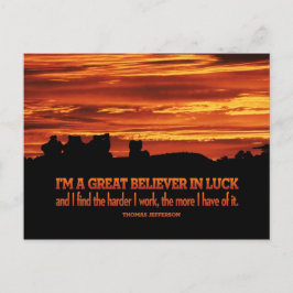 Hårt arbete och Tur-kort Vykort