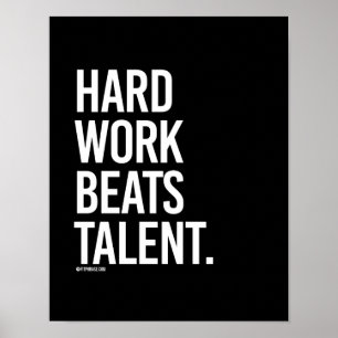 Hårt arbete slår talangen - utbildningskonditi poster